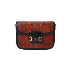 Сумка 1955 Horsebit small из кожи питона Gucci