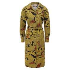 Платье изо льна и хлопка Gucci