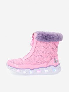 Сапоги утепленные для девочек Skechers Heart Lights, Розовый