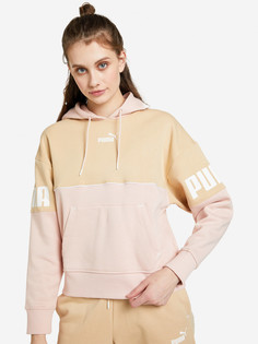 Худи женская PUMA Power Colorblock, Бежевый