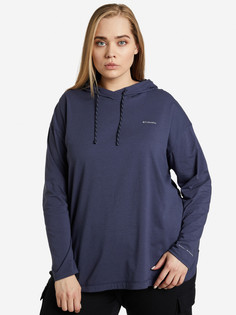 Джемпер женский Columbia Sun Trek Hooded Pullover, Plus Size, Синий