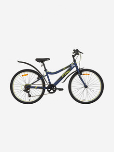 Комплект: велосипед для мальчиков Stern Attack 1.0 24", 2022 с аксессуарами, Синий