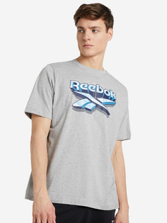 Футболка мужская Reebok 3D Stacked Vector, Серый