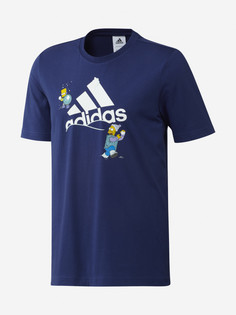 Футболка мужская adidas x The Simpsons Snowball Fight, Синий