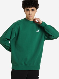 Свитшот мужской PUMA T7 Mock Neck Crew, Зеленый