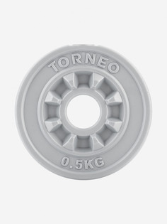 Диск 0.5 кг в корпусе из ПВХ Torneo WP-050P, Серый