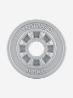 Диск 0.5 кг в корпусе из ПВХ Torneo WP-050P, Серый