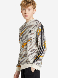 Худи для мальчиков adidas Future Icons 3 Stripes Aop, Белый