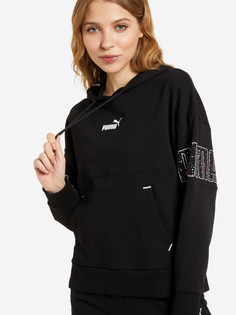 Худи женская PUMA Power Colorblock Stardust, Черный