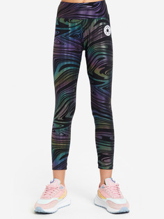 Легинсы для девочек Converse Shine High, Черный