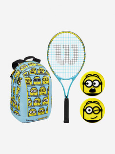 Набор для большого тенниса детский Wilson Minions 2.0 Junior 25, Голубой