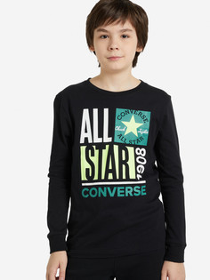Лонгслив для мальчиков Converse All Star Stack Up, Черный