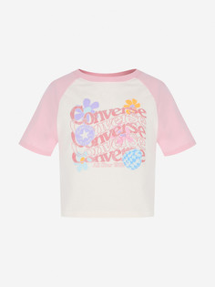 Футболка для девочек Converse Floral Graphic, Белый