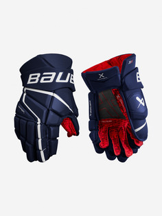 Перчатки хоккейные детские Bauer Vapor 3X INT, Синий Бауэр