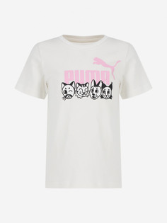 Футболка для девочек PUMA Ess+ Mates, Белый