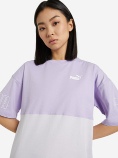 Футболка женская PUMA Power Colorblock, Фиолетовый
