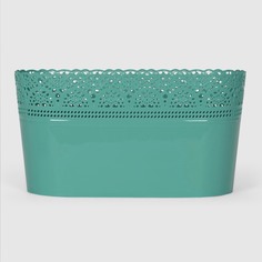 Горшок овальное Serinova lace 13х28 см зеленый