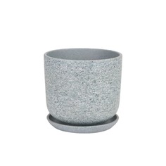Горшок Студия-Декор Серый камень №6 26 см цилиндр