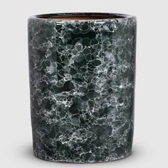 Кашпо керамическое для цветов Shine Pots 30x39см зеленый мрамор