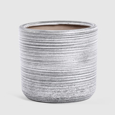Кашпо керамическое для цветов Shine Pots 33x27см серый песок