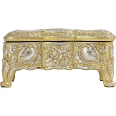 Шкатулка Glasar золотая 12х7х6 см ГЛАСАР