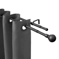Карниз Arttex двухрядный 16/19 Телескоп 15 черный 160-300 см
