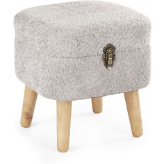 Пуф с крышкой Glasar на ножках бежевый 35х34х35 см ГЛАСАР