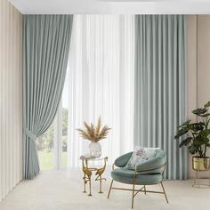 Шторы Togas Алаби голубой 260x300-2. Подхваты-2. 4 предмета