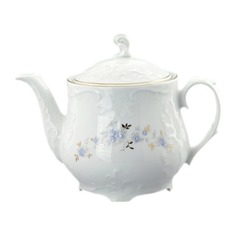 Чайник Cmielow Rocoсo Голубые цветы золото 1,1 л
