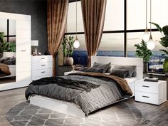 Спальня «йорк-1» (империал) белый 300x193x160 см. Imperial