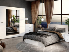 Спальня «йорк-2» (империал) белый 350x193x160 см. Imperial