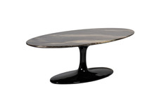 33fs-3076stol/zh стол журнальный овальный cippolo 120*60*43см (garda decor) черный