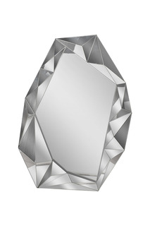 19-oa-9104 зеркало абстрактное в объемн. зеркальной раме 90*60см (garda decor) серый
