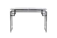 47ed-cst162bl консоль темн.стекло/темн.хром 120*40*78см (garda decor) серый