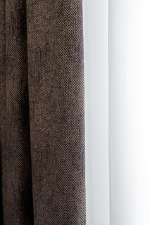 121gd-00002 портьера fiji коричневая 275*260см (garda decor) коричневый