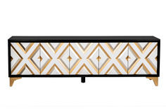Тумба под телевизор (garda decor) черный 193x60x45 см.