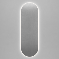 Овальное зеркало с нейтральной подсветкой nolvis nf led l (genglass) серый 56x176x2 см.