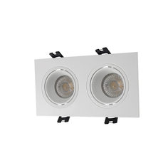 Dk3072-wh встраиваемый светильник, ip 20, 10 вт, gu5.3, led, белый/белый, пластик (denkirs) белый