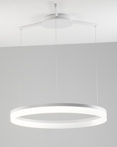 Светодиодная подвесная люстра moderli v1722-pl via led*50w (stoolgroup) белый 80x120x80 см.