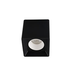 Dk3080-bk+wh светильник накладной ip 20, 10 вт, gu5.3, led, черный/белый, пластик (denkirs) черный