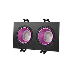Dk3072-bk+pi встраиваемый светильник, ip 20, 10 вт, gu5.3, led, черный/розовый, пластик (denkirs) черный