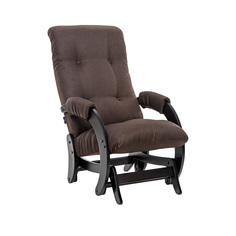 Кресло-качалка модель 68 (leset футура) венге текстура, ткань malmo 28 (leset) коричневый 60x96x89 см.