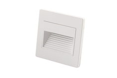 Dk3050-wh светильник встраиваемый в стену, ip 20, led 3000, 1 вт, белый, пластик (denkirs) белый