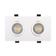 Dk3022-wh встраиваемый светильник, ip 20, 10 вт, gu5.3, led, белый, пластик (denkirs) белый