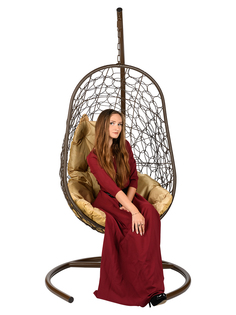Подвесное кресло easy brown (bigarden) коричневый 80x195x66 см.