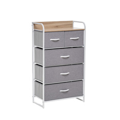 Комод leset ноа 5 ящ., каркас белый, светло-серый (leset) белый 58x99x29 см.