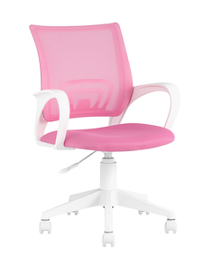 Кресло офисное topchairs st-basic-w розовый крестовина пластик белый (stoolgroup) розовый 63x89x60 см.