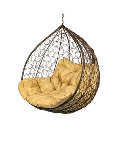 Подвесное кресло gemini (bs) promo brown (bigarden) коричневый 135x120x75 см.