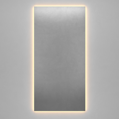 Прямоугольной зеркало большое с тёплой подсветкой halfeo nf led xl (genglass) серый 96x196x3 см.