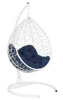 Подвесное кресло-кокон sevilla relax белый + каркас (подвесное кресло-кокон sevilla relax белый + зеленая подушка sev-5 203) (лаура) белый Laura